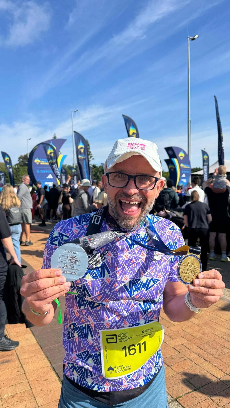 Jacek Hibner po ukończeniu Cape Town Marathon — Abbott World Marathon Majors